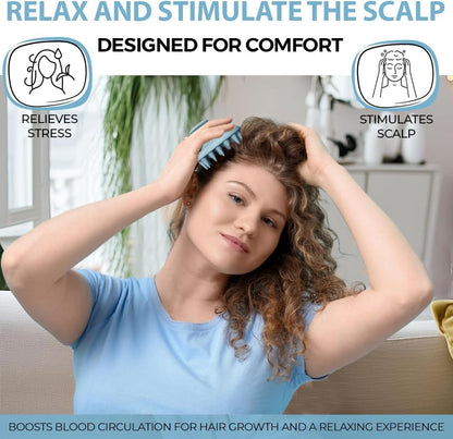 Silicon Scalp Massager Shampoo Brush Scrubber