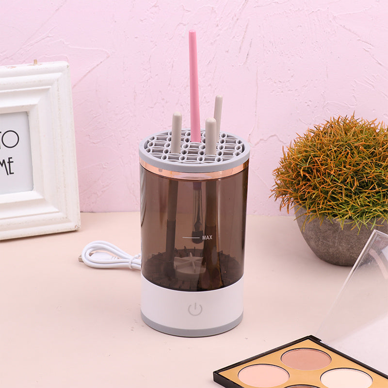 Women  Brush Cleaning Tool Portable Electric Makeup Brush Cleaner Machine With USB Charging Automatic Cosmetic Brush