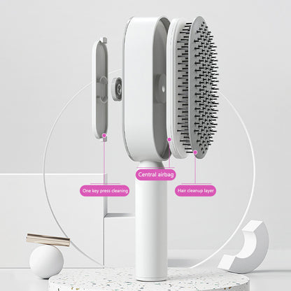 Self Cleaning Hair Brush For Women Massage Scalp Comb Anti-Static Hairbrush