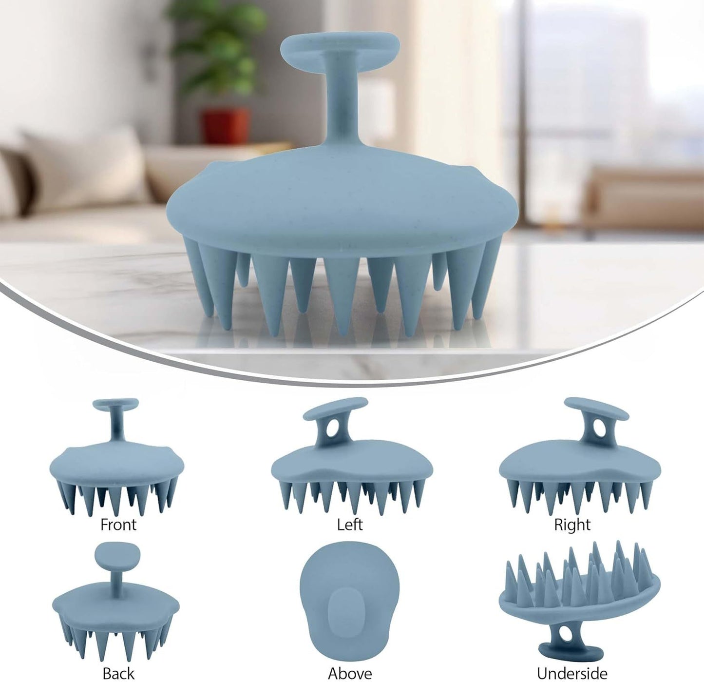 Silicon Scalp Massager Shampoo Brush Scrubber