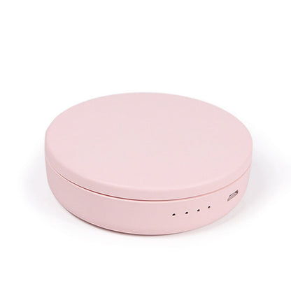 Double-Sided Magnifying Hand Makeup LED Mirror for Travel with Handle