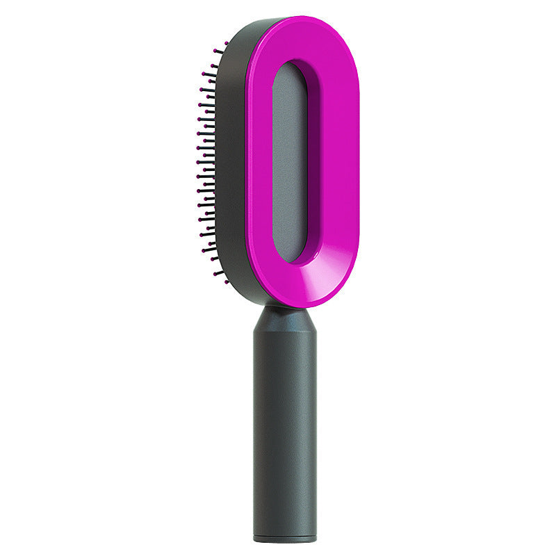 Self Cleaning Hair Brush For Women Massage Scalp Comb Anti-Static Hairbrush